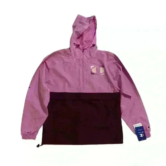 Champion Jacket Womens Packable Windbreaker Size S Pink Outdoor Training Gym NWT - Picture 4 of 13